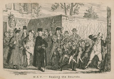 Maj - Beating the Bounds av George Cruikshank