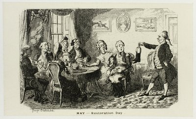 Maj - Restaureringsdag från George Cruikshanks stålgravyrer till The Comic Almanacks: 1835-1853 av George Cruikshank