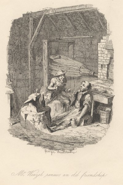 Herr Weazel återupptar en gammal vänskap av George Cruikshank