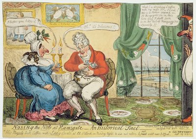 Nosing the Nob vid Ramsgate, 1821 av George Cruikshank