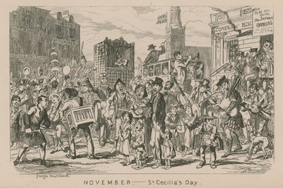 November - St Cecilias dag av George Cruikshank