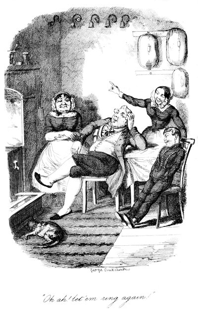 Åh ah! letem ring igen!, c1840-talet. av George Cruikshank