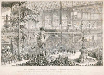 Invigning av den stora utställningen, Crystal Palace, Hyde Park, London, 1851 av George Cruikshank