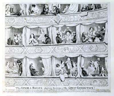 Operalådor under tiden för den stora utställningen, c.1851 av George Cruikshank
