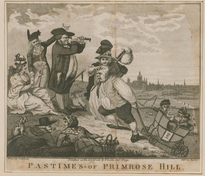 Tidfördriv av Primrose Hill av George Cruikshank