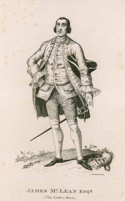 Porträtt av James McLean (The Ladies Hero) av George Cruikshank