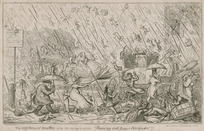 Regnande katter, hundar och högaffel av George Cruikshank