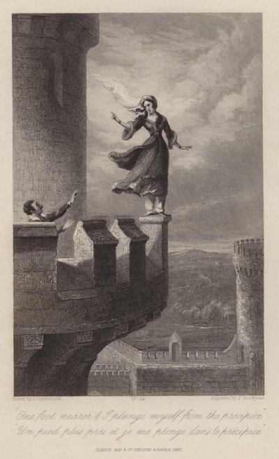 Rebecca och tempelriddaren (gravyr) av George Cruikshank