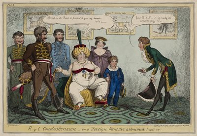 Kunglig nedlåtenhet eller, En utrikesminister förvånad! - april 1817 - 15 september av George Cruikshank