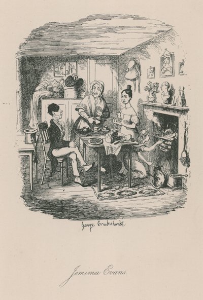 Scen i Londons liv: Jemima Evans av George Cruikshank