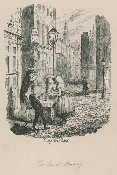 Scen i Londons liv: Gatorna - morgon av George Cruikshank