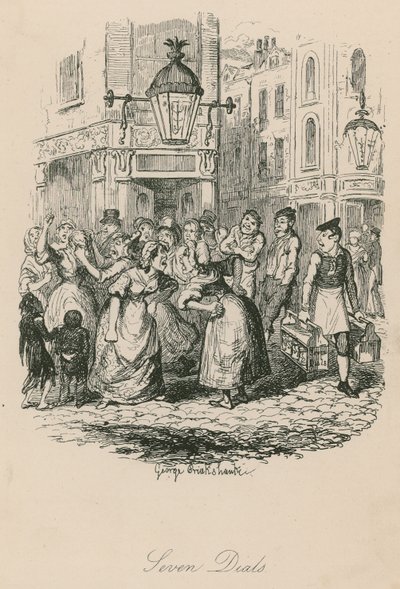 Seven Dials, London av George Cruikshank