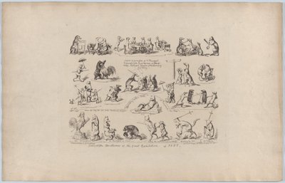 Några av den stora utställningens Drolleries, 1851., 1851. av George Cruikshank