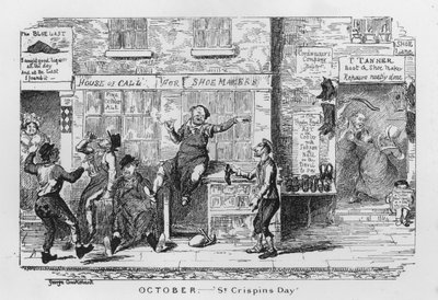 St Crispins dag (gravyr) av George Cruikshank
