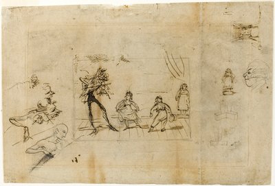 Studera för Danslektionen, del 2: Menuetten av George Cruikshank