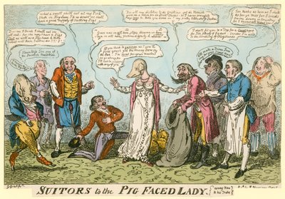 Kärlek till den grisklädda kvinnan från Manchester Square, London av George Cruikshank