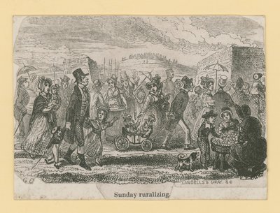 Söndag landsbygd av George Cruikshank