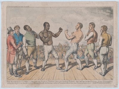 Slaget mellan Cribb och Molineaux, 28 september 1811, 3 oktober 1811, 3 oktober 1811. av George Cruikshank