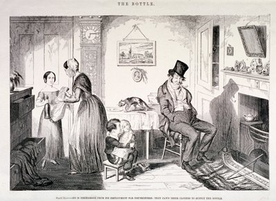 "Flaskan", 1847 av George Cruikshank