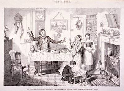 "Flaskan", 1847 av George Cruikshank