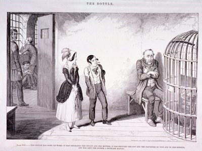 "Flaskan", 1847 av George Cruikshank