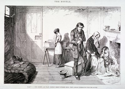 "Flaskan", 1847 av George Cruikshank