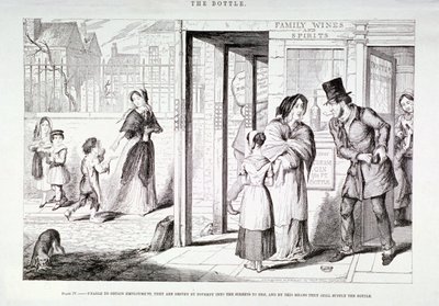 "Flaskan", 1847 av George Cruikshank