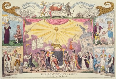 The Cow Pox Tragedy - The Last Scene (satirisk serie) av George Cruikshank