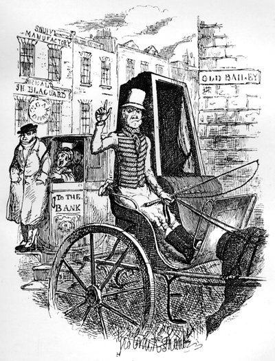 The Last Cab Driver, and the First Omnibus Cad, c1900 av George Cruikshank