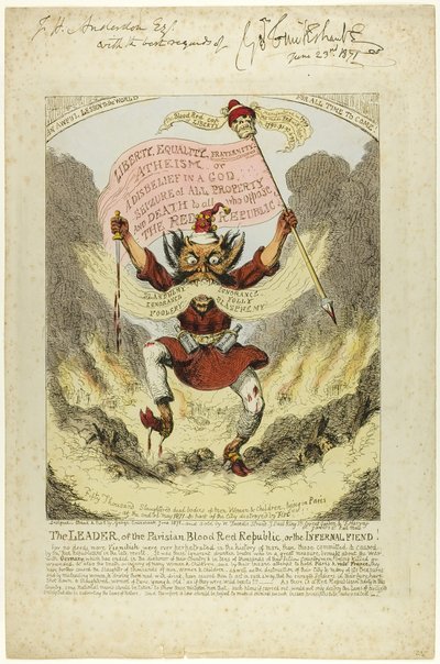 Ledaren för den blodröda republiken i Paris av George Cruikshank