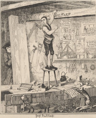 Namnet på bjälkarna av George Cruikshank