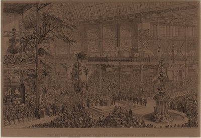 Öppnandet av den stora industriutställningen för alla nationer, 1 maj av George Cruikshank