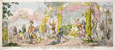 "The Political Medley" eller "Things as They Were i juni 1812", pub. 1812 av George Cruikshank