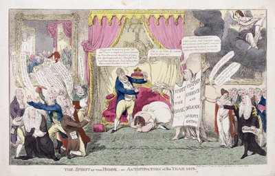 The Spirit of the Book eller Årets förväntan 1813 av George Cruikshank