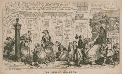 Vårkvarteret; tecknad serie av George Cruikshank