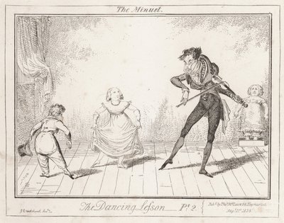 Danslektionen: Menuetten av George Cruikshank
