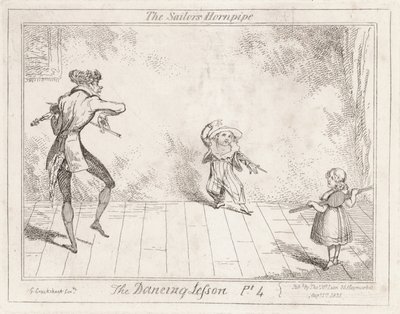 Danslektionen: sjömannens hornpipa av George Cruikshank