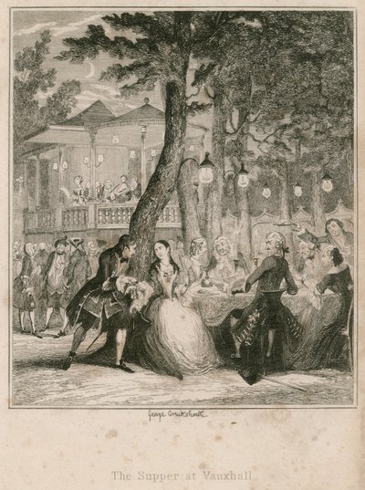 Nattvarden på Vauxhall Gardens, London av George Cruikshank