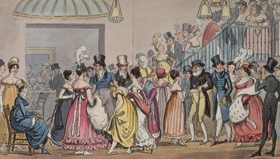 Tom och Jerry i salongen på Covent Garden, från Life in London av Pierce Egan, 1821 (färgad akvatint) av George Cruikshank