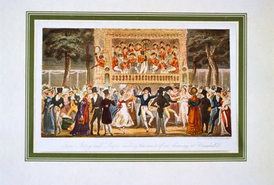 Vauxhall Gardens, "Life in London, etc.", av Pierce Egan av George Cruikshank