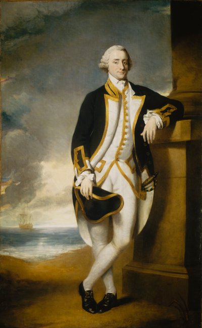 Kapten Hugh Palliser (1723-1796), ca 1775 (olja på duk) av George Dance