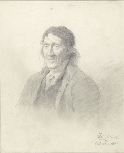 Porträtt av en man, 1805 (grafit med bläck på papper) av George Dance