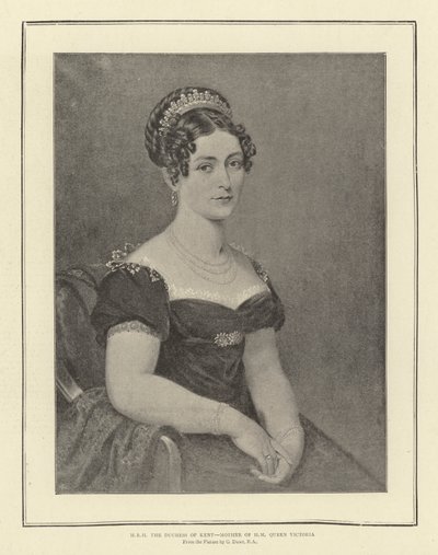 H R H hertiginnan av Kent, mor till HM drottning Victoria av George Dawe