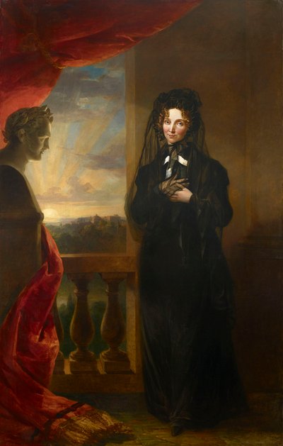 Porträtt av kejsarinnan Elizabeth Alexeievna 1779-1826 i sorgklänning, efter 1825. av George Dawe