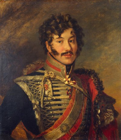Porträtt av general Sergey Nikolaevich Lanskoy 1774-1814, före 1825 av George Dawe