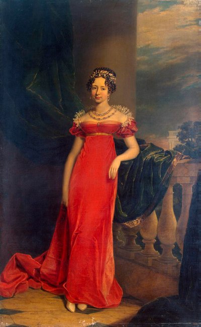 Porträtt av storhertiginnan Maria Pavlovna av Ryssland, 1786–1859, 1822. av George Dawe