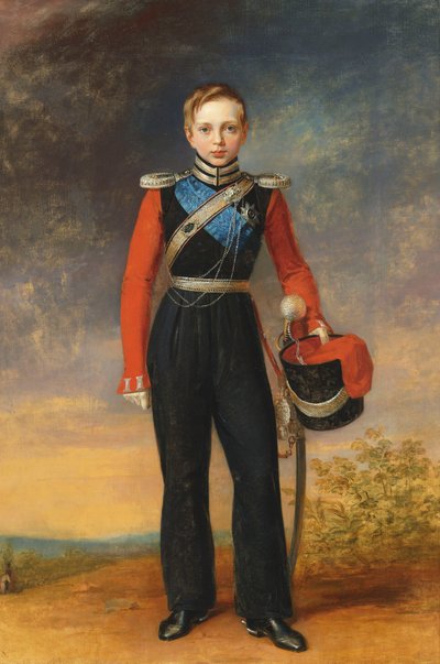 Porträtt av kronprinsen Alexander Nikolajevitj 1818-1881. av George Dawe