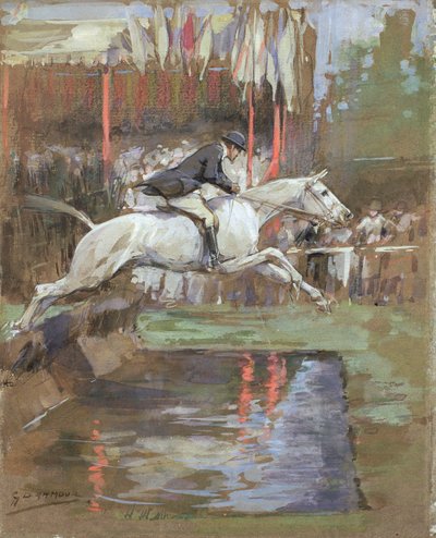 Vattenhoppet (akvarell på papper) av George Denholm Armour
