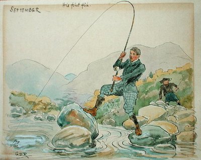 September månad: Mete (penna & bläck och akvarell på papper) av George Derville Rowlandson