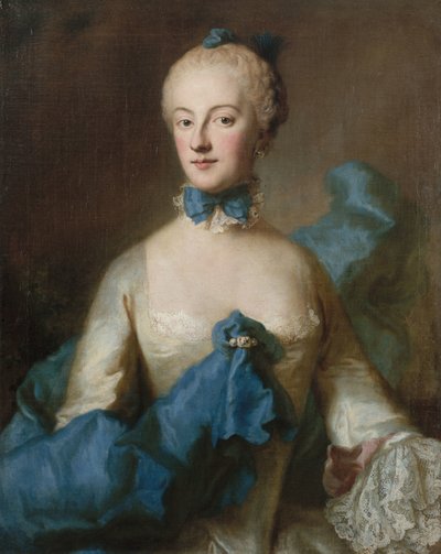 Hertiginna Maria Anna Josepha av Bayern 1734-1776, markgrevin av Baden-Baden, c.1750. av George Desmarées